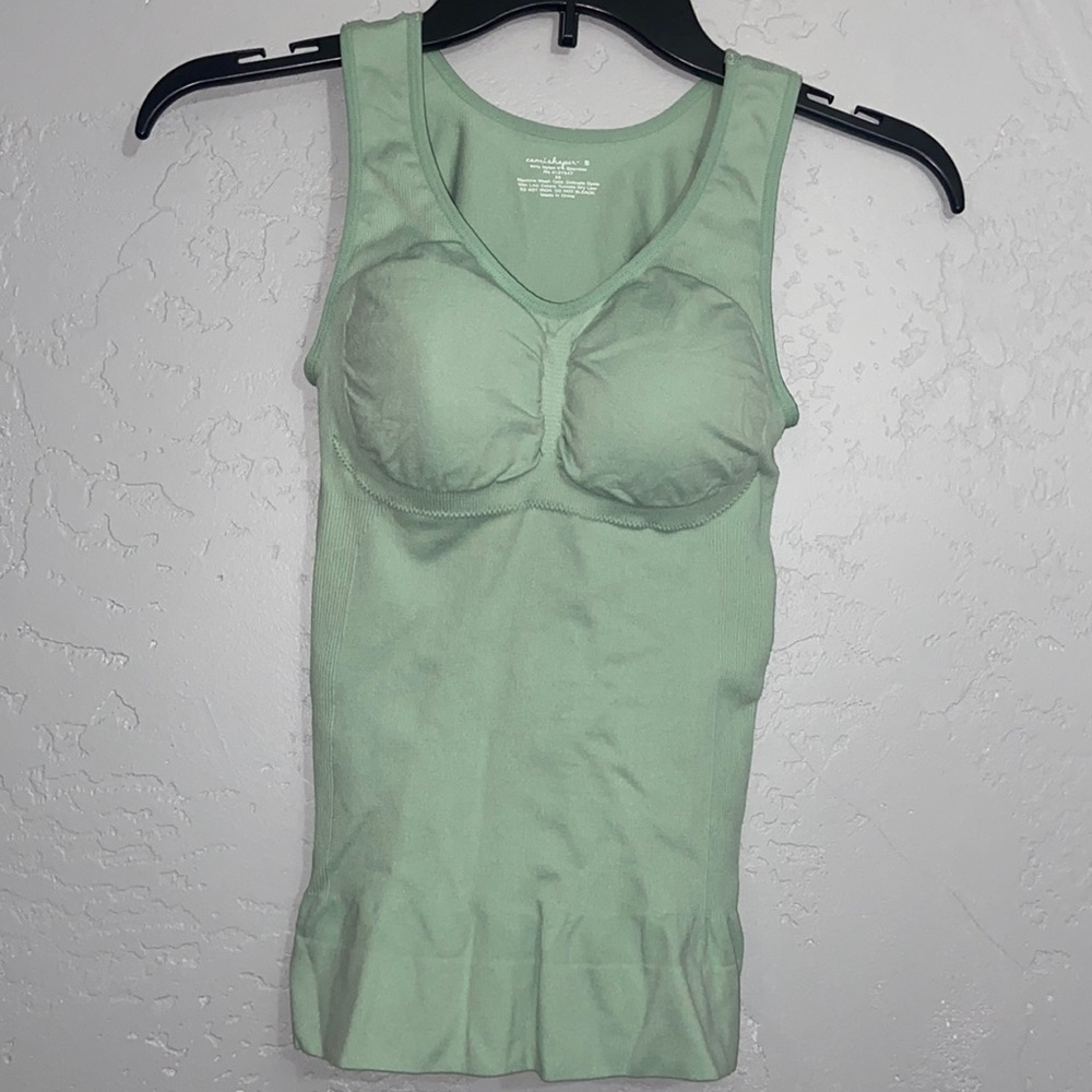 Women’s Cami Shaper Tank Top Mint Green Size Small